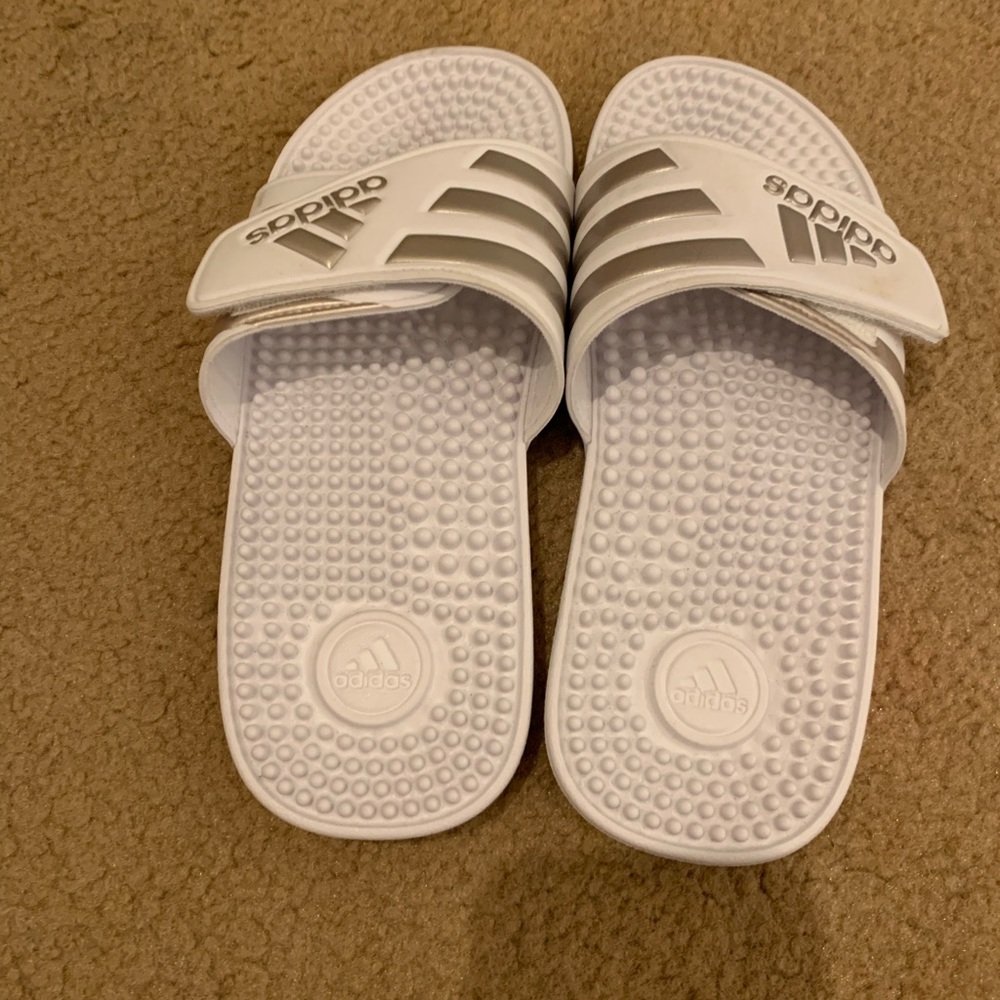 Size 7 Adidas slides worn only one time.
